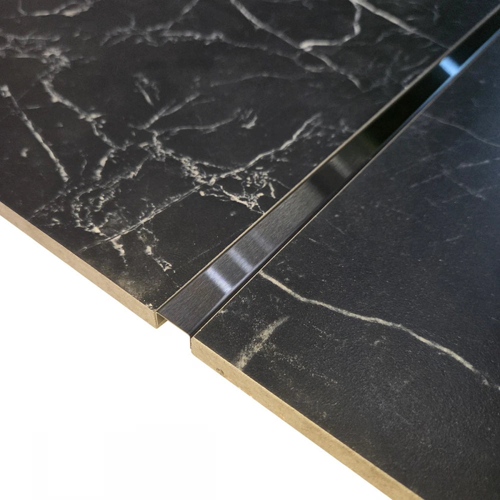 Profil decorativ U inox 15 x 9 x 2700 mm negru mat