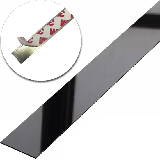 Platbanda autoadeziva negru lucios 20 mm*0,6 mm*2700 mm