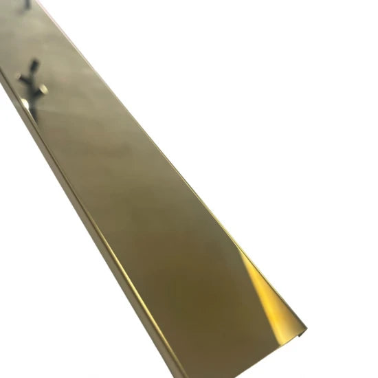 Profil inox tip U mobilier și ceramice 50 x 9 mm finisaj auriu lucios