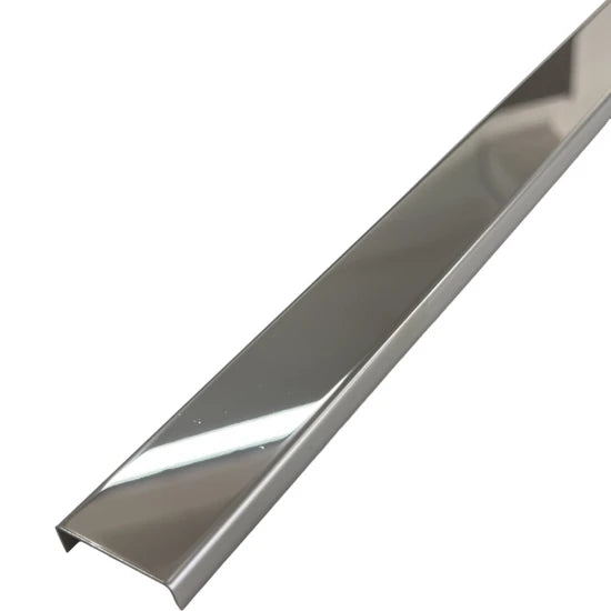 Profil U Decorativ Inox Crom Oglindă - 2,7 m x 30 mm x 9 mm