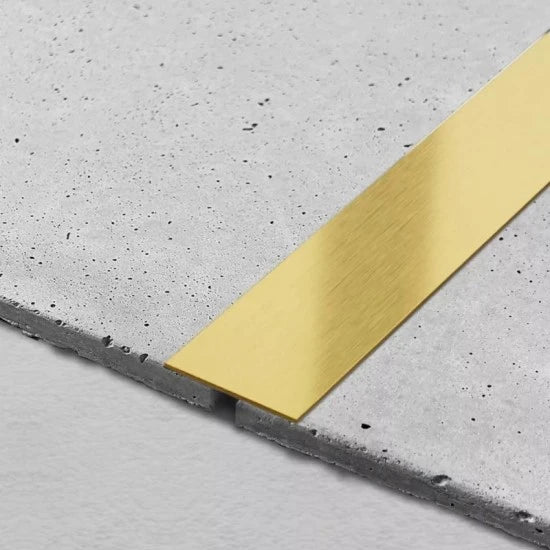 Profil platbanda, inox, auriu brushed, 50x0.6x2700 mm