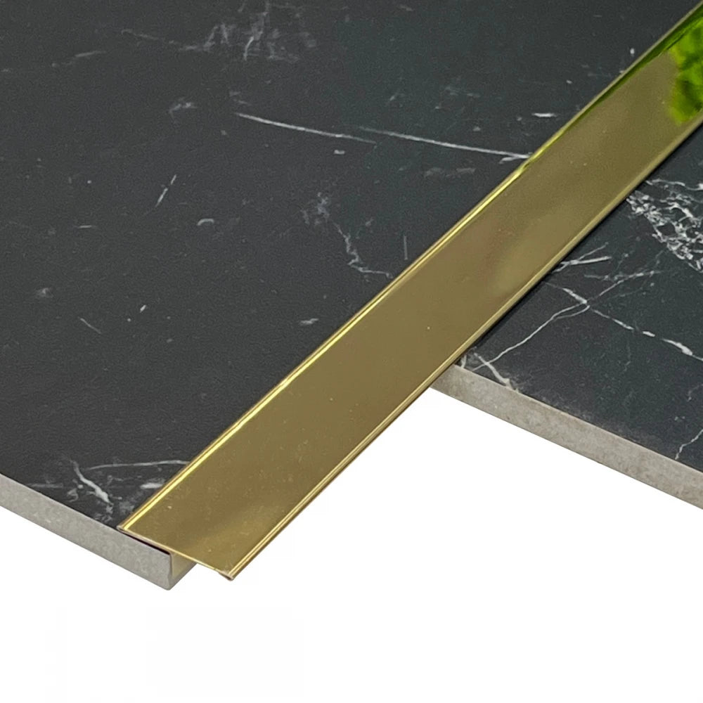 Profil trecere T inox 30x9x2700 mm auriu lucios