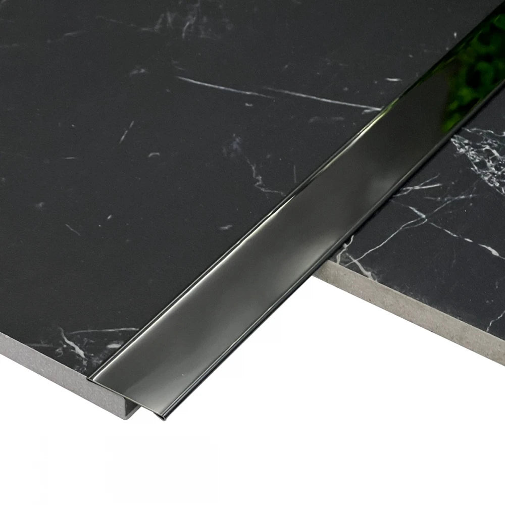 Profil trecere T inox 30x9x2700 mm negru lucios