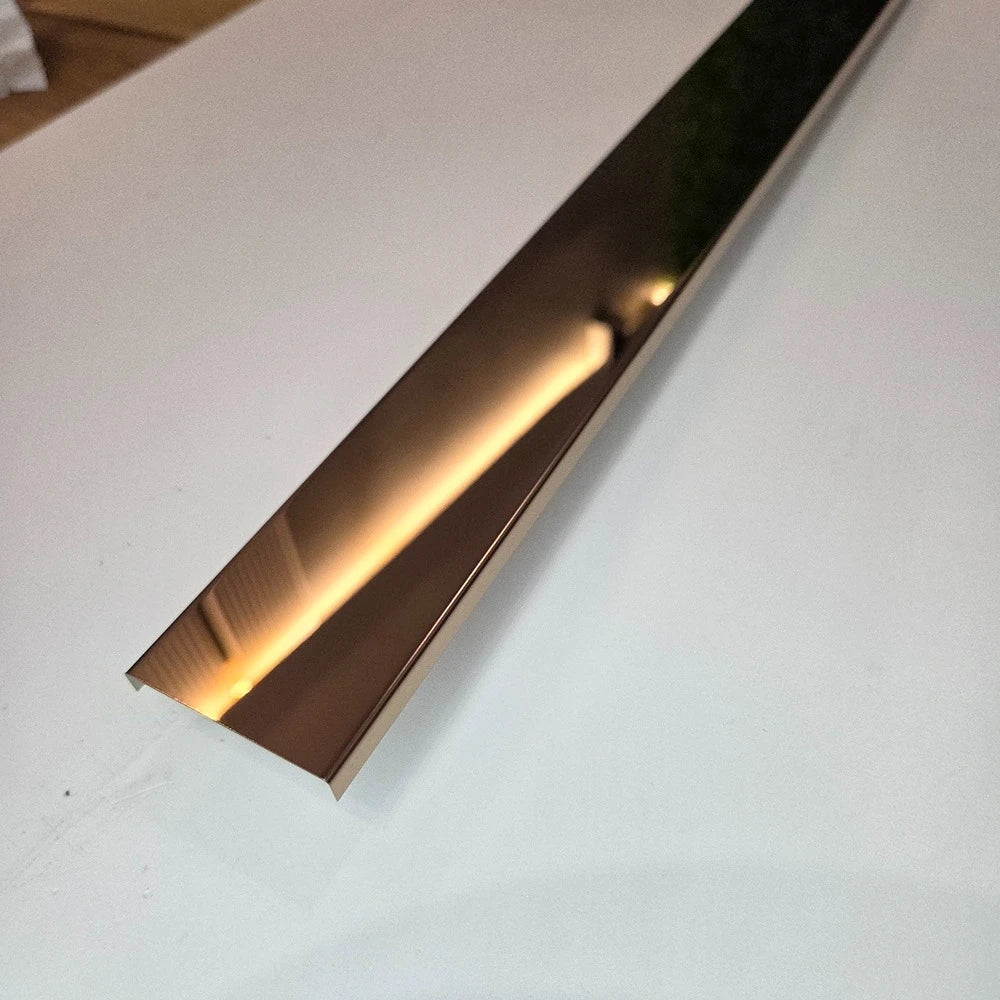 Profil U inox 50 x 9 x 2700 mm cupru lucios - brau lat