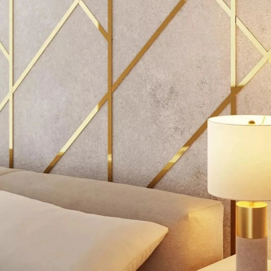Profil inox tip U mobilier și ceramice 50 x 9 mm finisaj auriu lucios