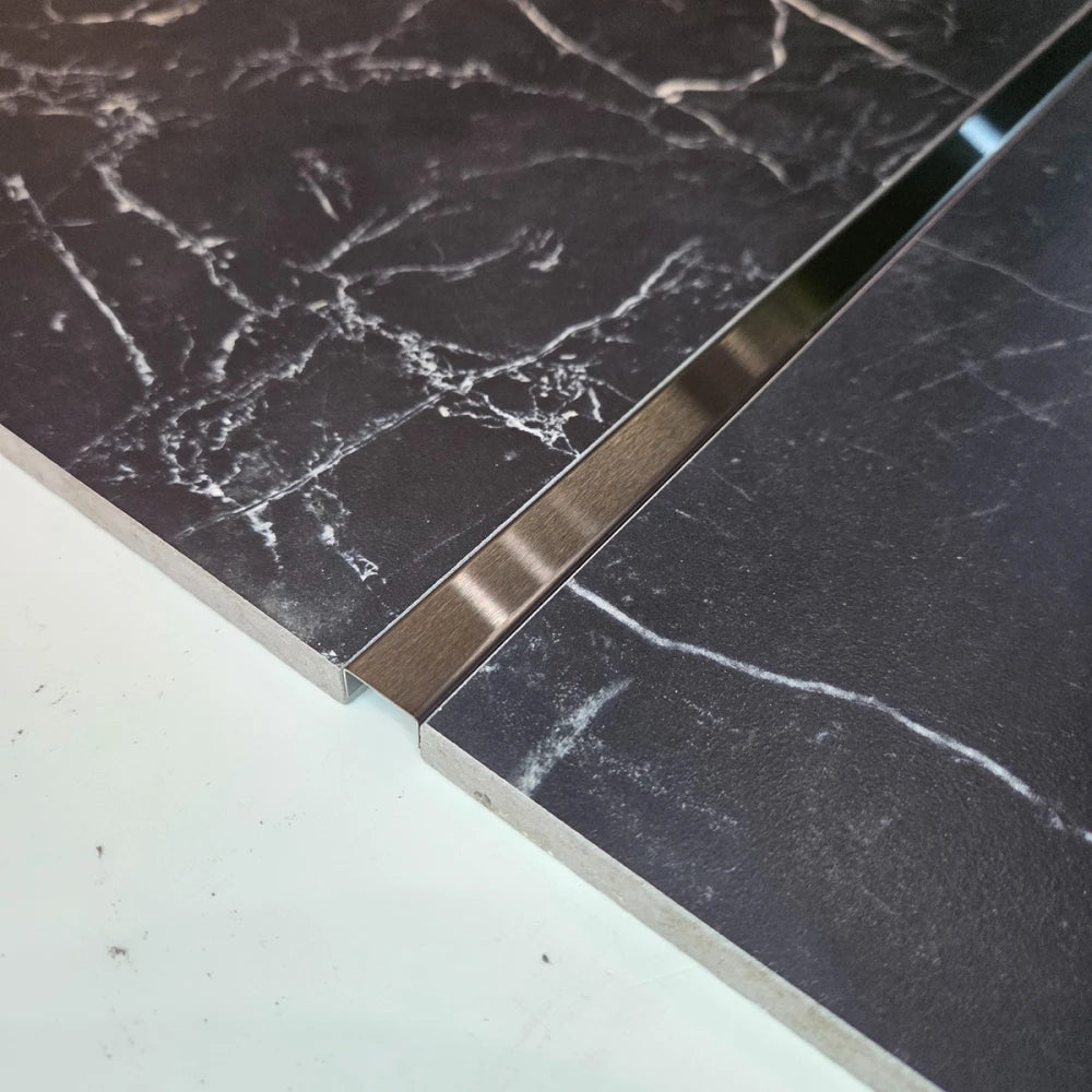 Profil decorativ U inox 15 x 9 x 2700 mm negru mat