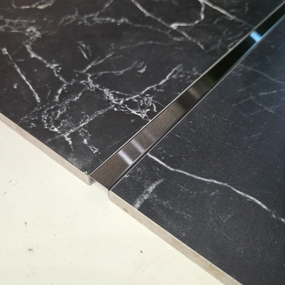 Profil decorativ U inox 15 x 9 x 2700 mm negru mat