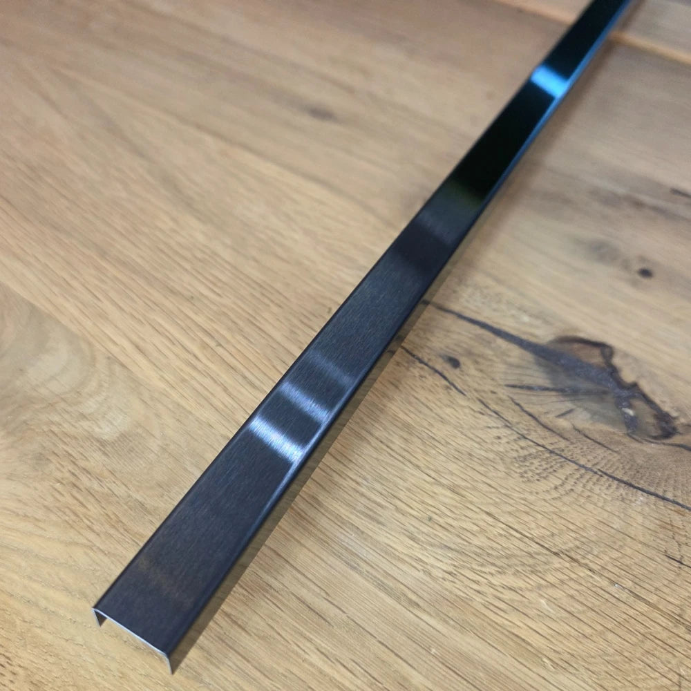 Profil decorativ U inox 15 x 9 x 2700 mm negru mat