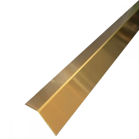 Coltar inox 30x30 mm auriu brush 2700 mm - Profil tip L