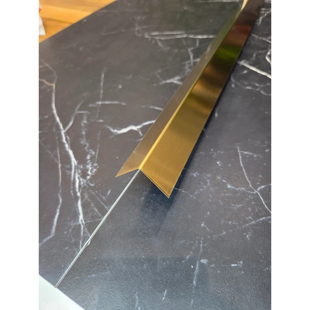 Coltar inox 30x30 mm auriu brush 2700 mm - Profil tip L