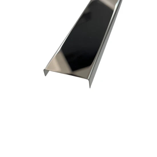 Profil U Decorativ Inox Crom Oglindă - 2,7 m x 30 mm x 9 mm