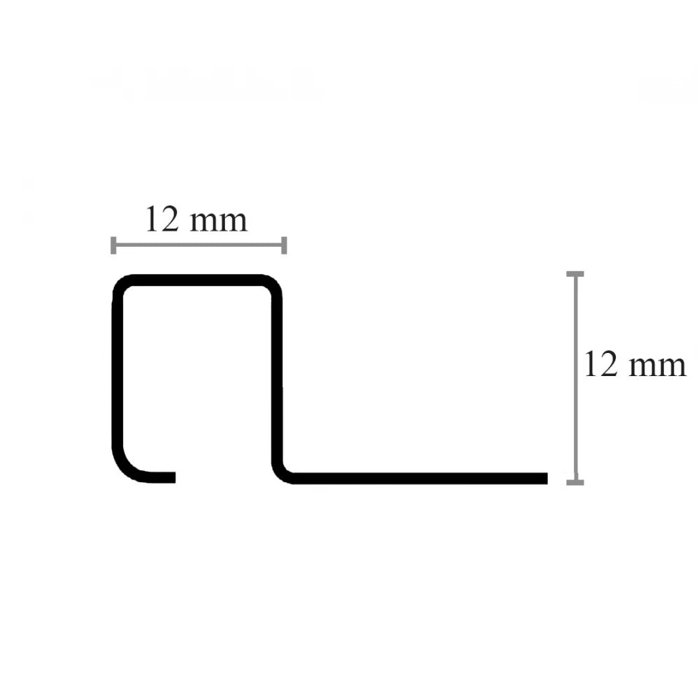 Profil colt exterior patrat 12 x 12 mm gresie si faianta auriu oglinda