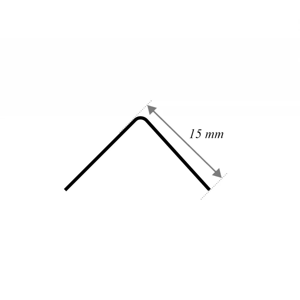 Coltar inox 15 x 15 mm auriu antic - tip L