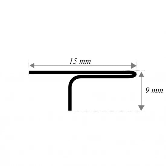 Profil de trecere T 15mm x 2700mm Crom oglindă (lucios)