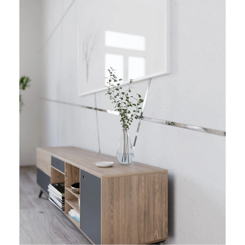 Platbanda inox crom lucios 30 mm x 2700 mm x 0.6 mm, profil decorativ