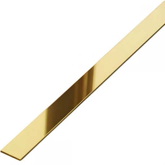 Platbanda Inox Auriu Lucios 5mm x 0.6mm x 2700mm