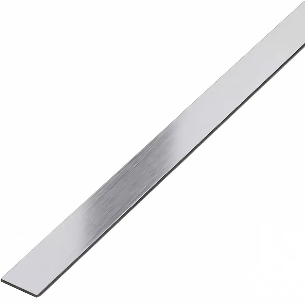 Platbanda crom brushed, 10x2700x0.6 mm, inox, profil decorativ