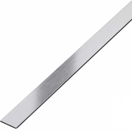 Platbanda crom brushed, 10x2700x0.6 mm, inox, profil decorativ