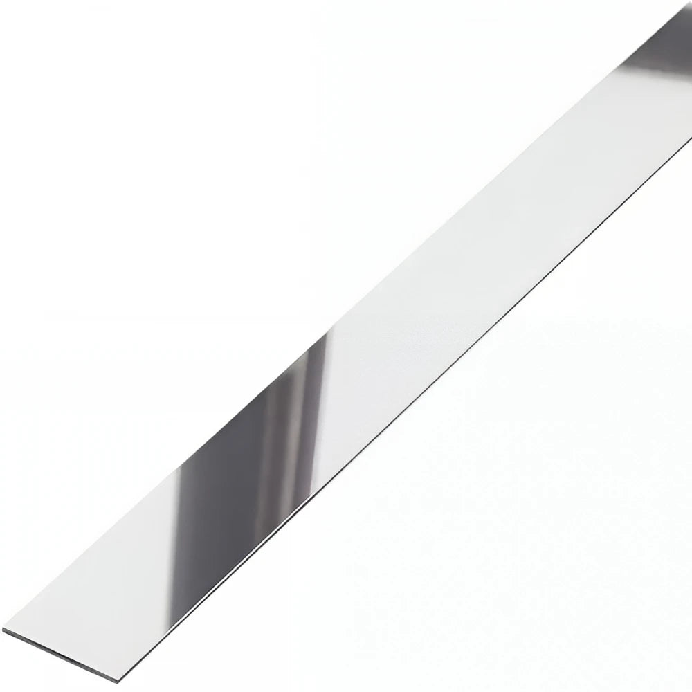 Platbanda crom lucios, 15x2700x0.6 mm, inox, profil decorativ