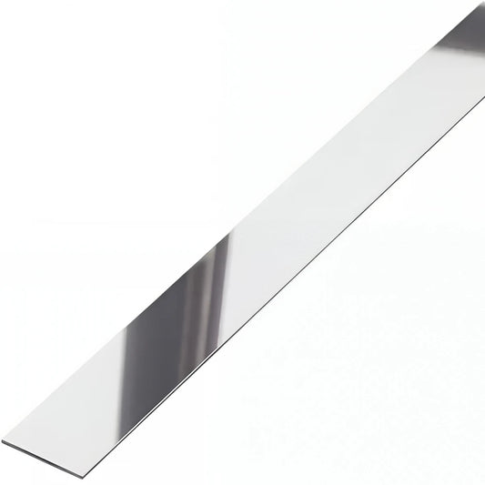 Platbanda crom lucios, 15x2700x0.6 mm, inox, profil decorativ