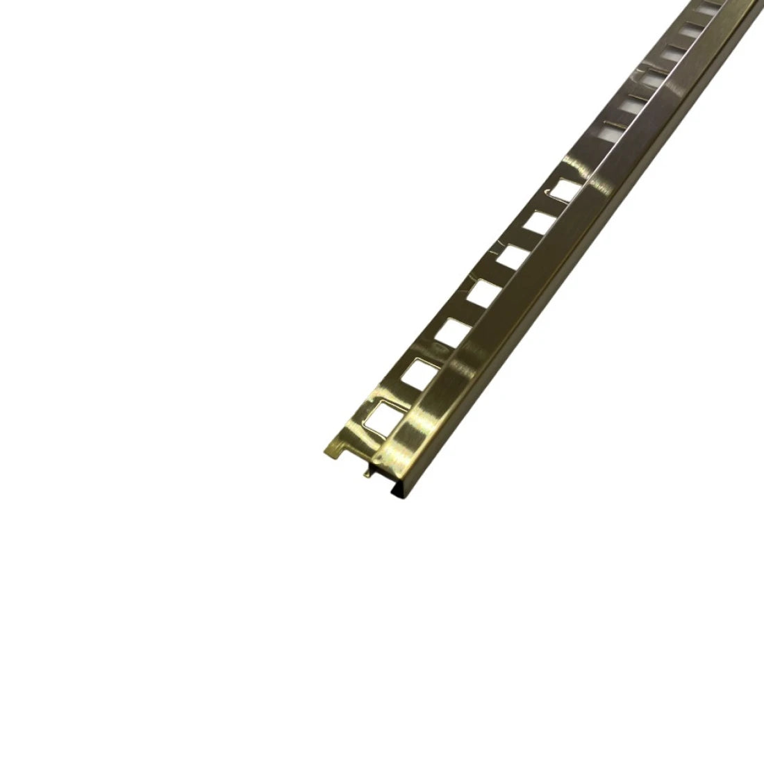 Profil colt exterior patrat 12 x 12 mm gresie si faianta auriu brush