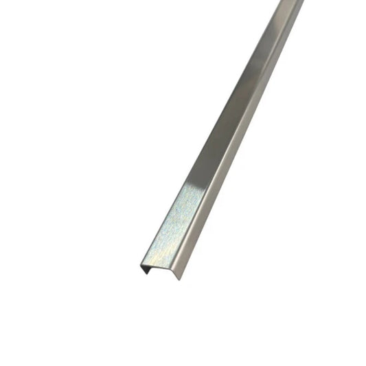 Profil Decorativ U Inox Crom Brushed - 2,7m x 15mm x 9mm