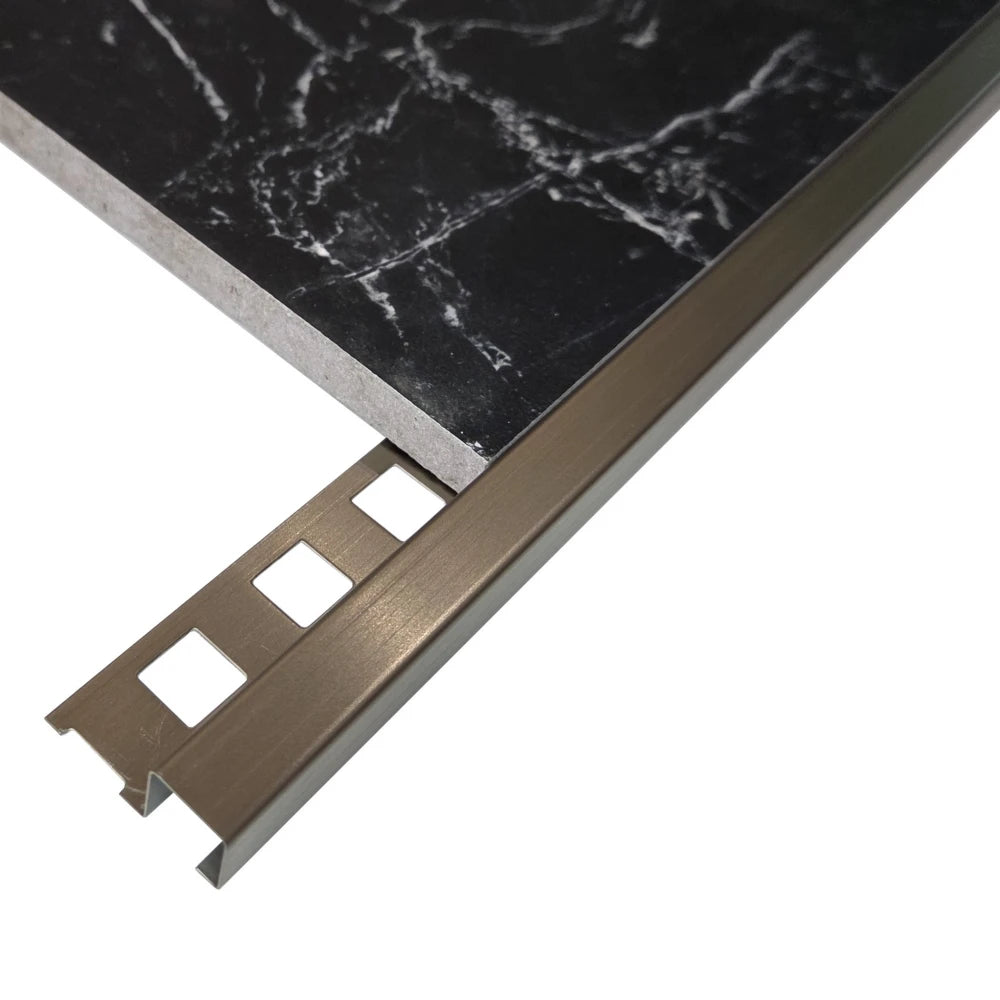 Profil colt exterior 12 x 12 mm inox patrat gresie faianta auriu antic