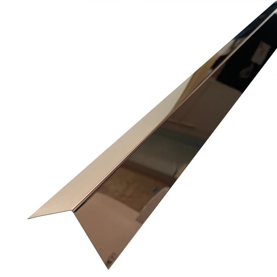 Profil colt L laturi drepte inox cupru oglinda 50x50 mm