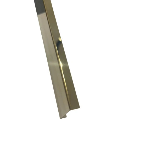Profil inox tip U mobilier și ceramice 50 x 9 mm finisaj auriu lucios