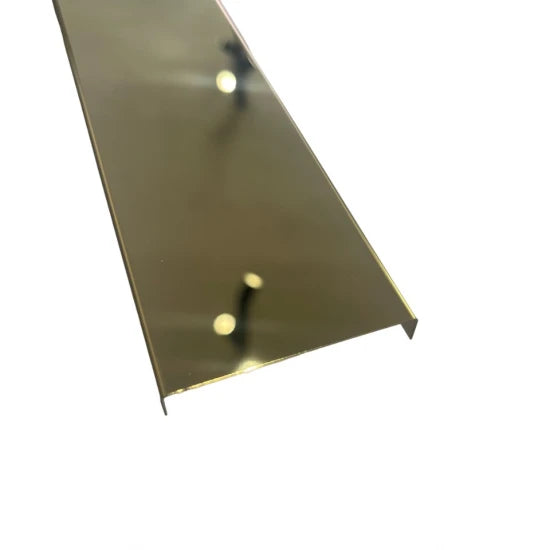 Profil inox tip U mobilier și ceramice 50 x 9 mm finisaj auriu lucios