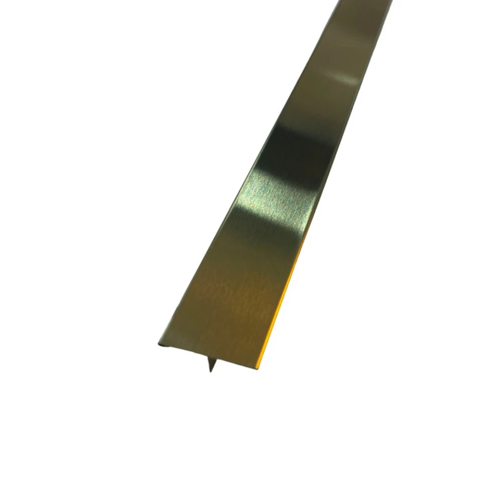 Profil trecere T inox 30x9x2700 mm auriu periat