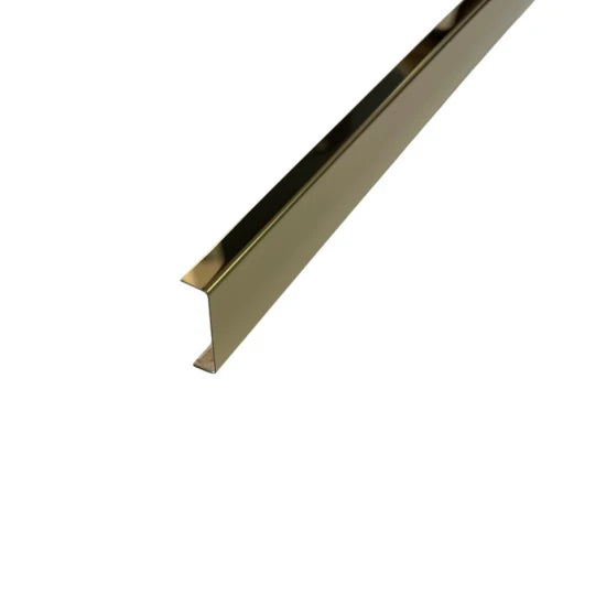 PROFIL inox U 9x30x9 x 2700 mm (grosime 0.6 mm) auriu lucios