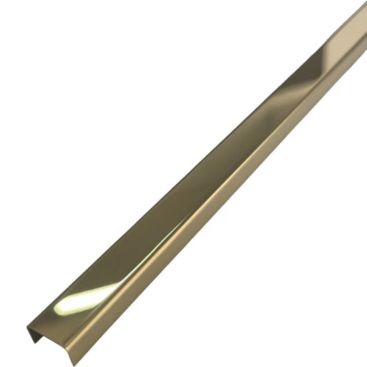 Profil U decorativ inox auriu oglinda 15x9x2700 mm