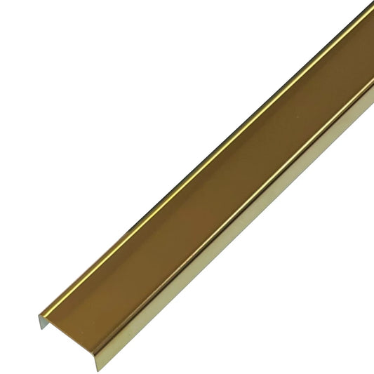 Profil U decorativ, inox, auriu lucios 20x9x2700 mm