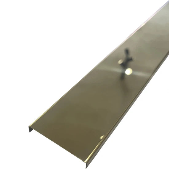 Profil inox tip U mobilier și ceramice 50 x 9 mm finisaj auriu lucios