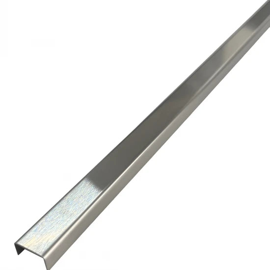 Profil Decorativ U Inox Crom Brushed - 2,7m x 15mm x 9mm