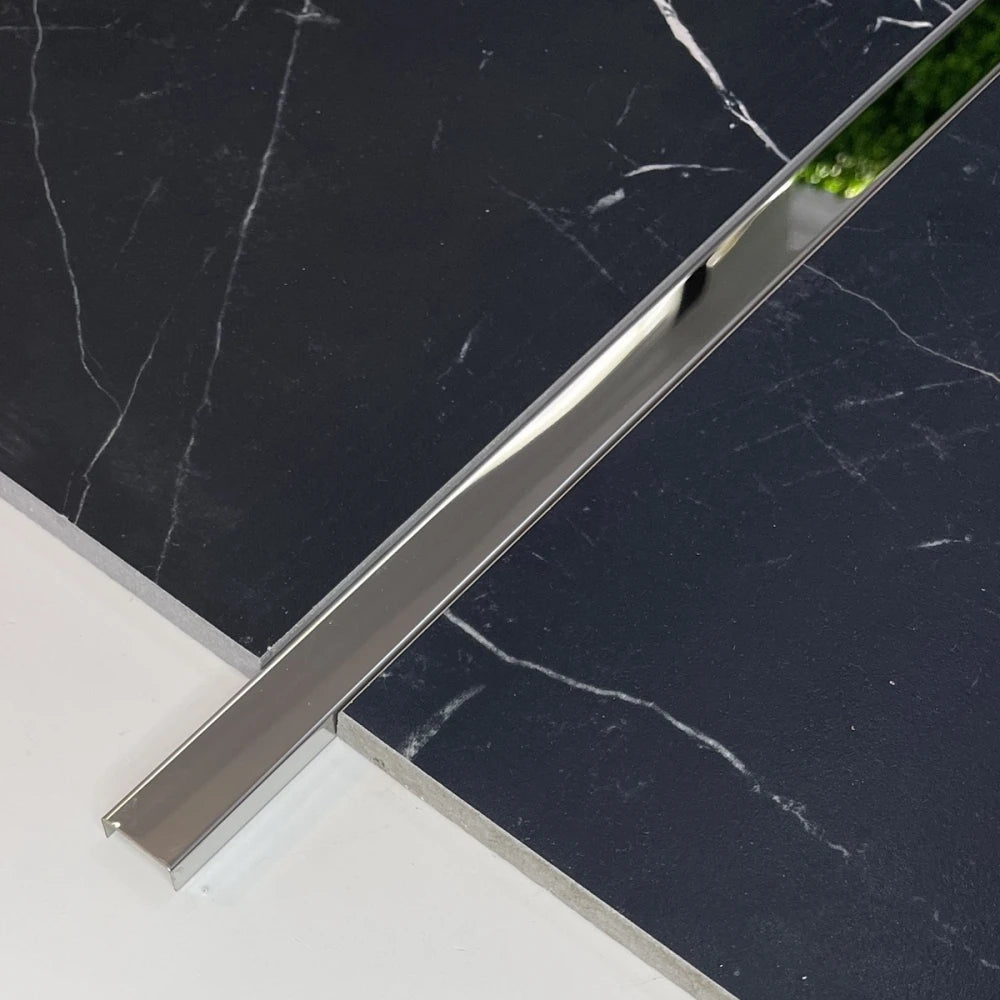 Profil U decorativ, inox, crom lucios 20x9x2700 mm