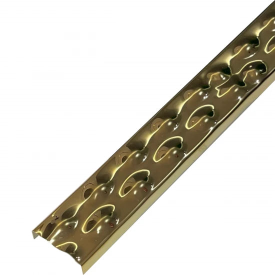 Profil U, inox, auriu oglinda embosat 30x9x2700 mm