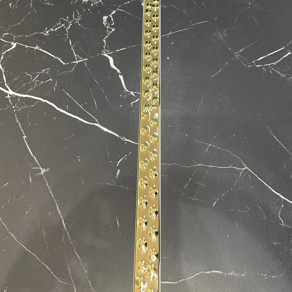 Profil U, inox, auriu oglinda embosat 30x9x2700 mm