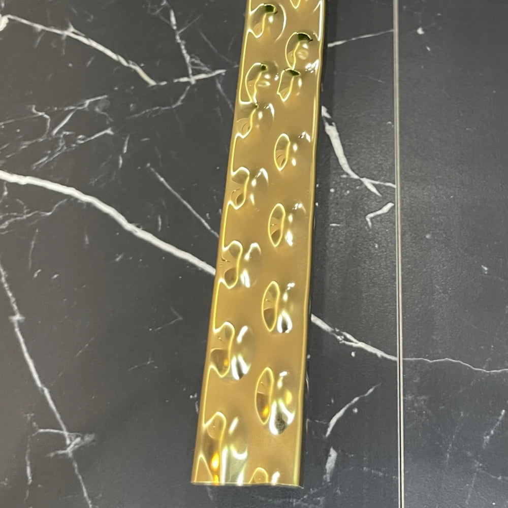 Profil U, inox, auriu oglinda embosat 30x9x2700 mm