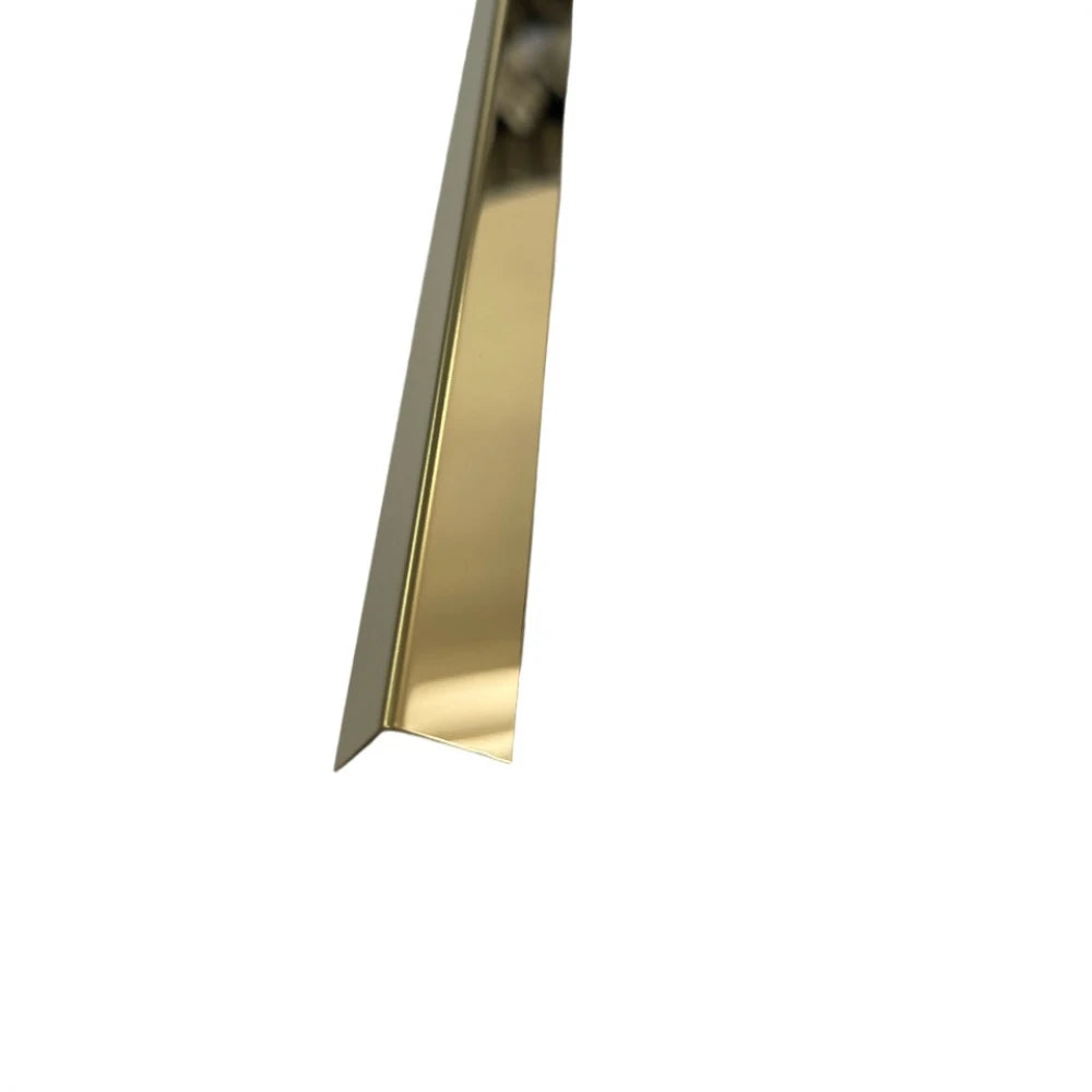 Coltar inox 15x15 mm auriu lucios 2700 mm - Profil tip L