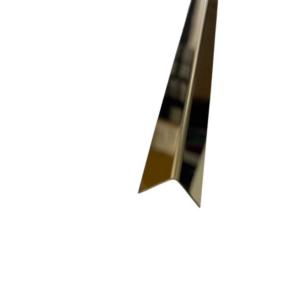 Coltar inox 15x15 mm auriu lucios 2700 mm - Profil tip L