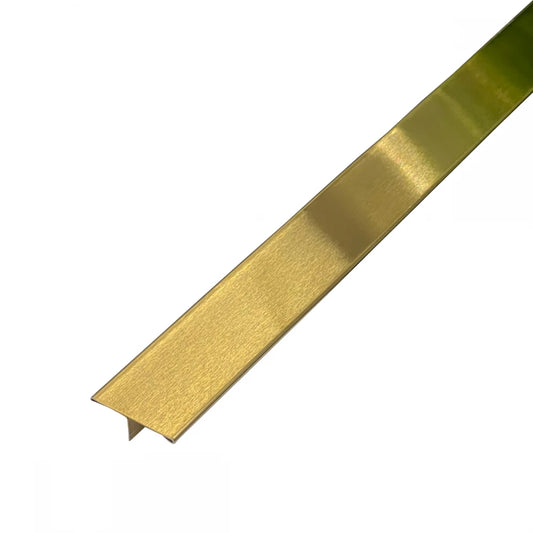 Profil trecere T inox 30x9x2700 mm auriu periat