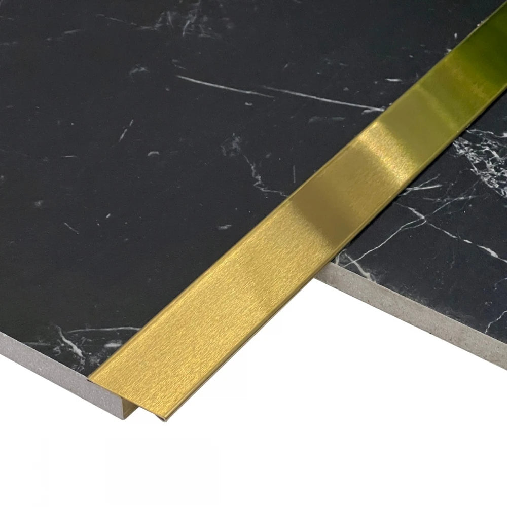 Profil trecere T inox 30x9x2700 mm auriu periat