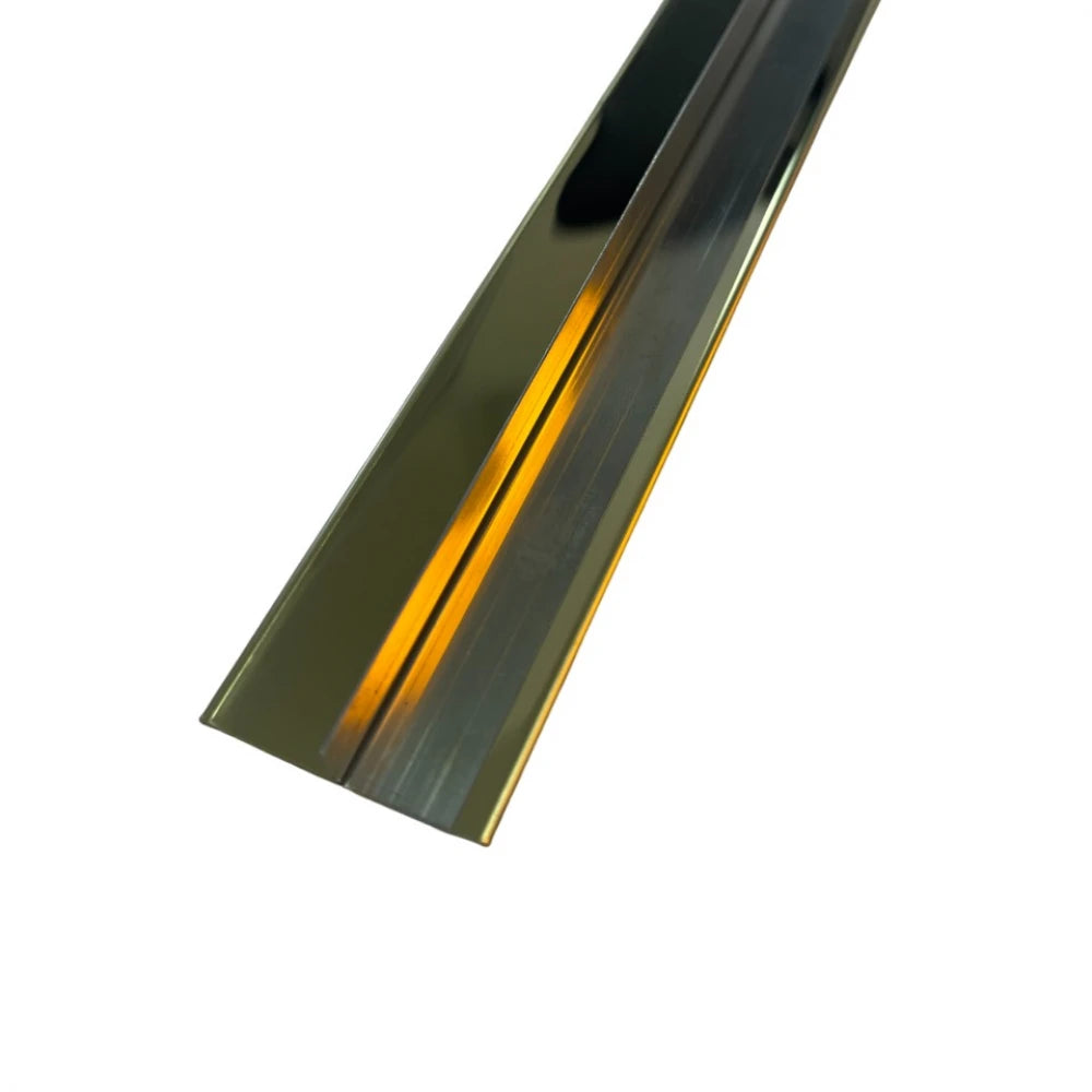 Profil trecere T inox 30x9x2700 mm auriu lucios