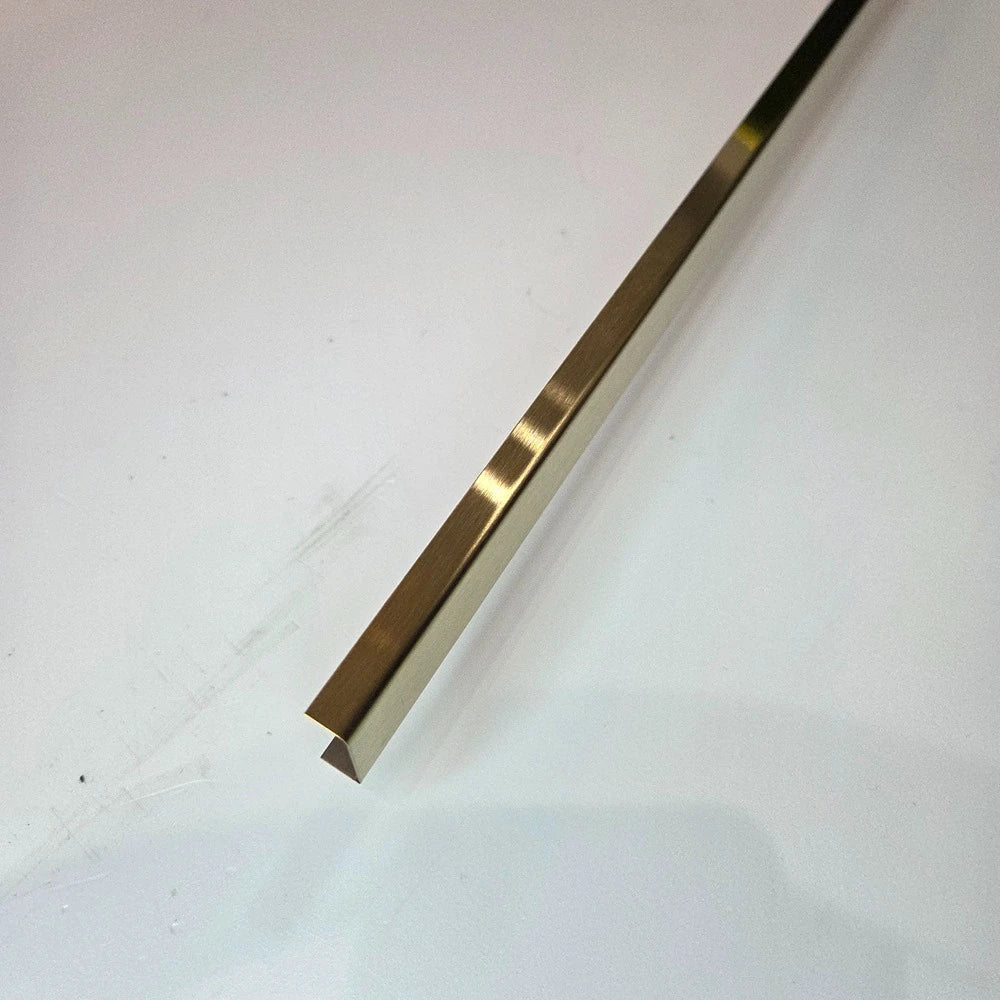 Profil tip U inox auriu periat / mat 20 x 9 x 2700 mm - brau faianta