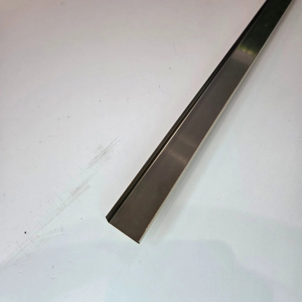 Profil tip U inox auriu periat / mat 20 x 9 x 2700 mm - brau faianta