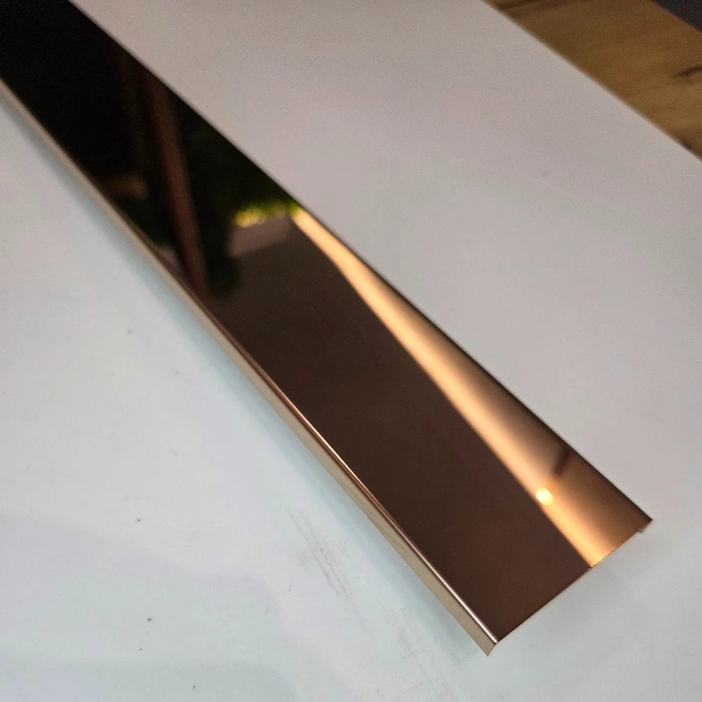 Profil U inox 50 x 9 x 2700 mm cupru lucios - brau lat