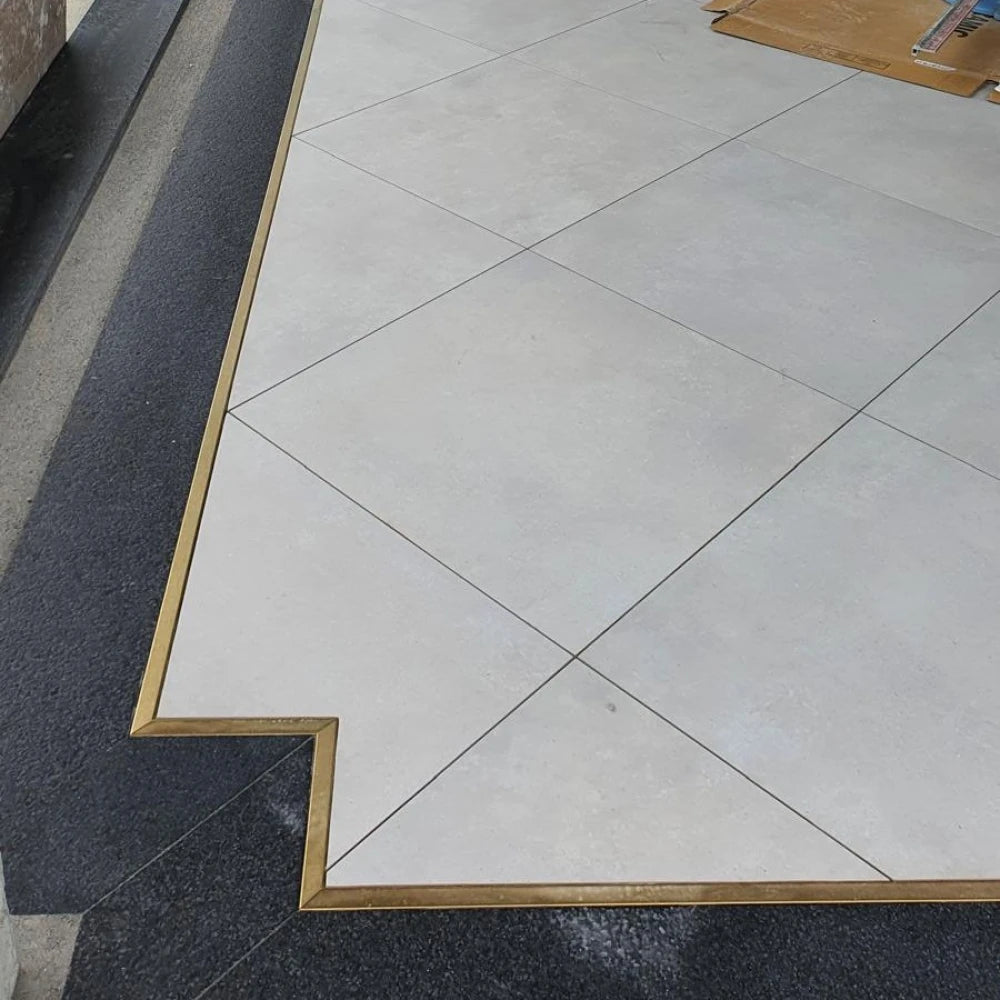 Profil tip U inox auriu periat / mat 20 x 9 x 2700 mm - brau faianta